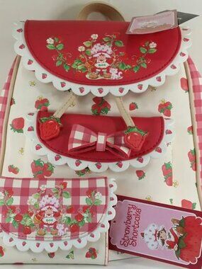 Strawberry Shortcake Gingham Mini Backpack & Wallet